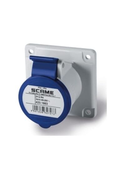 Scame IP44 Mak. Prizi (Düz) 3 x 16 A (2P+E) Monofaze