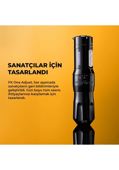 Fk Irons One Adjust Gun Metal Ayarlanabilir Stroke 2.0-5.0mm Kablosuz Dövme Makinesi - Gümüş