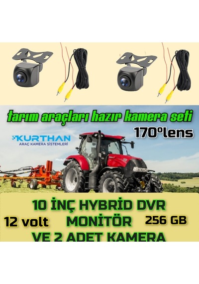 10 '' Hybrid Dvr Ekran 2 Ad 170'' Balık Gözü Geniş Açı Kamera