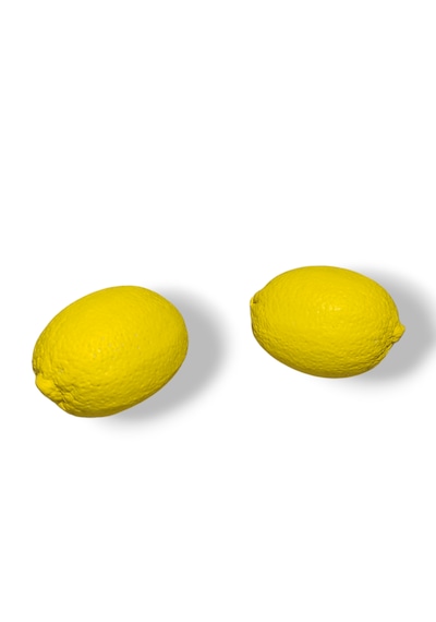 2 Adet Dekoratif Limon Ojbe Sarı Renkli Dokulu Limon Sarı