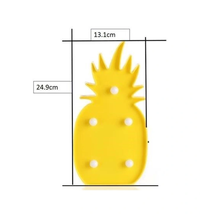 Buradabuldun Ananas Şeklinde Ledli Dekoratif Eğlenceli Çocuk Gece Lambası Çok Renkli