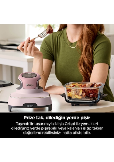 Ninja Crispi 4 in 1 1700 W Taşınabilir Cam Hazneli Pişirme Sistemi