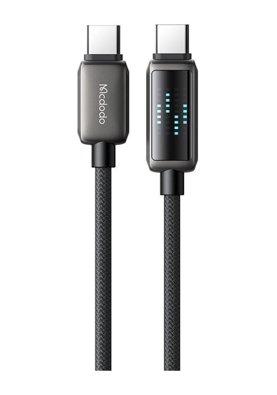 Mcdodo Ca-4250 100w Type-c To Type-c Şarj Hız Göstergeli Şarj Ve Data Kablosu - 1.2 M Siyah
