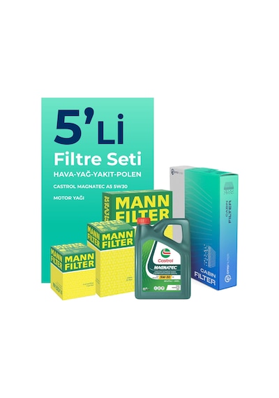 Mann Hyundai Ix35 2.0 Dizel Filtre Bakım Seti Castrol Motor Yağlı (2010-2015) 5 Li