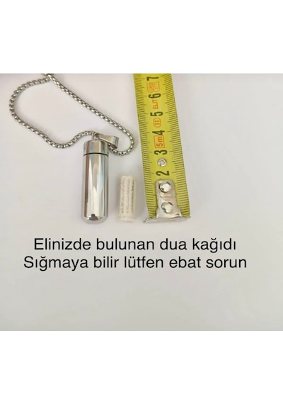 Paslanmaz Çelik Su Geçirmez Açılabilir Cevşen Hediyelik Kolye Kül Ilaç Gümüş