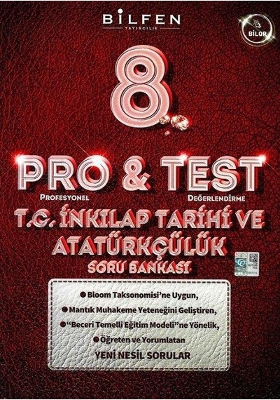 8.Sınıf Pro&Test TC İnkılap Tarihi ve Atatürkçülük Soru Bankası -  Bilfen Yayınları