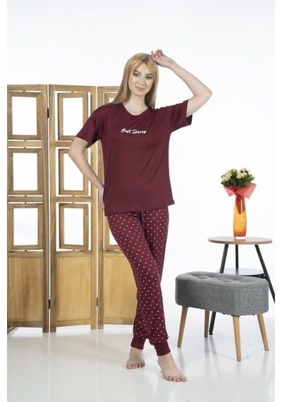 Estiva 24136 Kadın Kısa Kollu Yazlık Penye Pijama Takımı 001