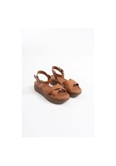 Trendella Taba Hakiki Deri Sandalet Tr31my58b Siyah