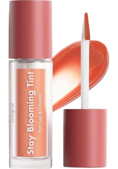 Unpa Nemli ve Canlı Mercan Tonlu Yanak ve Dudak Tinti UNPA Bubi Bubi Stay Blooming Tint
