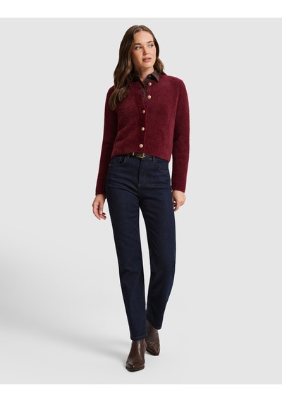 Pierre Cardin Bordo Crop Top Triko Hırka 50331252 Vr014