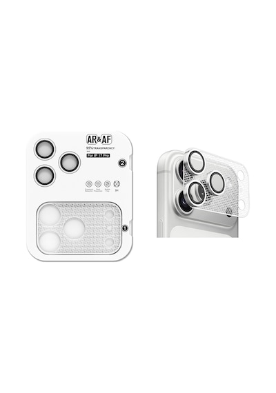 Maks Technology Apple İphone Uyumlu 17 Pro Max Mkst Cl-22 Parmak İzi Bırakmayan Anti-reflective 2in1 Kamera Lens Koruyucu - Mavi