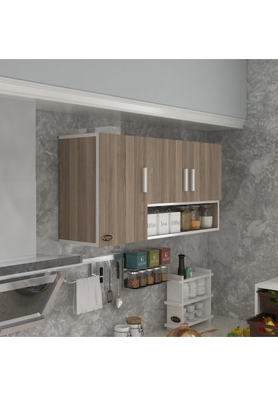 Kenzlife hazır mutfak mirandus32 crd 060*120*32 mutfak banyo dolabı kapaklı raflı