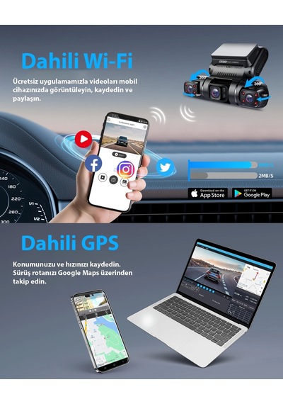 Pruveeo D90-4ch Fhd Wı-fı Gps + 128gb Sd Kart Kame