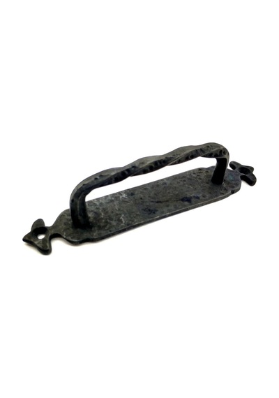 Antika Tarz Dekoratif Pirinç Burgulu Çekme Kol - 205x33 Mm, Oksit 25 x 45 MM
