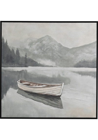 Quıet Shore Çerçeveli Yağlıboya Tablo 100x100 Cm