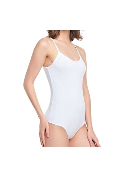 Seher Yıldızı 6'lı Paket Seher Ip Askılı Kadın Çıtçıtlı Body Beyaz