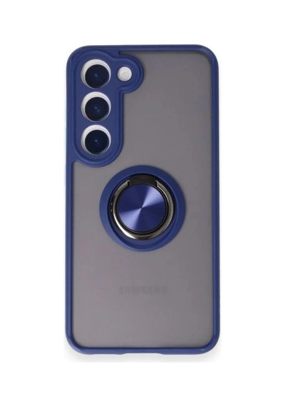Samsung Galaxy S24 Fe Kılıf Montreal Yüzüklü Silikon Kapak - Lacivert