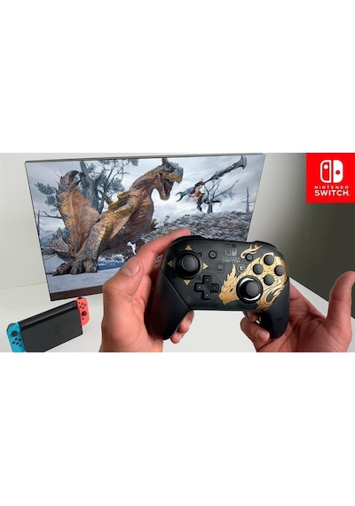 Nintendo Switch Pro Controller Monster Hunter Rise Edition - İthalatçı Garantili