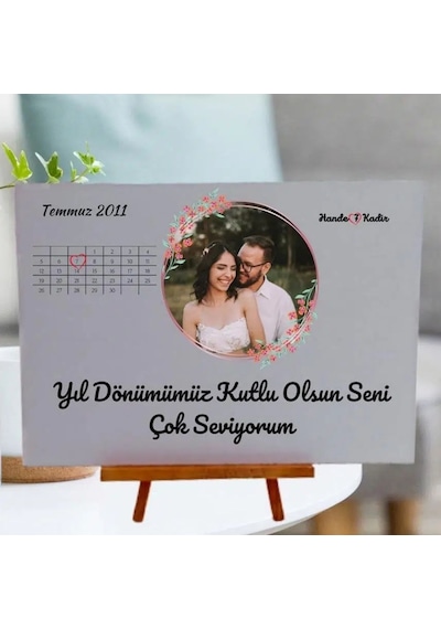 Kişiye Özel Fotoğraf Baskılı Romantik Hediye Seti - Anı Takvimi & Polaroid Kupa