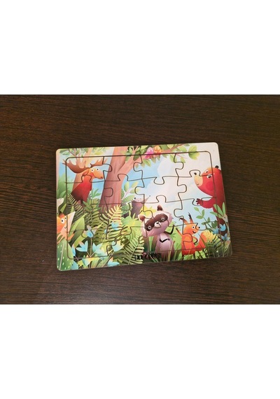 Hayvanlar Alemi 12 - 16 Parça Eğitici Öğretici Ahşap Çocuk Puzzle Yapboz Bebek Çocuk Oyuncak