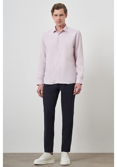 Morven Erkek Pembe Slim Fit İtalyan Yaka Gömlek 25mc004021150 Pembe Pembe