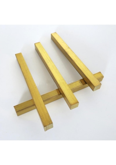 Pirinç Çubuk Kare Lama 10X10 Mm 50 Cm 478844368