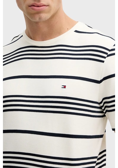 Tommy Hilfiger Erkek T Shirt Mw0mw41908 0fa Lacivert-beyaz Lacivert - Beyaz