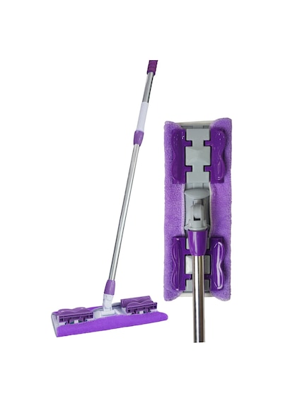 Sihirli Spin Mop Teleskopik Çok Amaçlı Mop +1 Bez Hediyeli - Mor 5332 0
