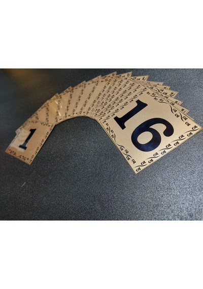Kapı Numarası 10X12 Cm Yapışkanlı No 1'Den 16 E