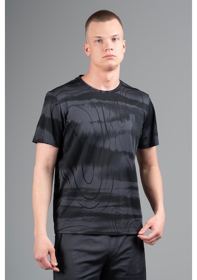 Maraton Regular Erkek Bisiklet Yaka Siyahmelanj T-shirt Siyahmelanj