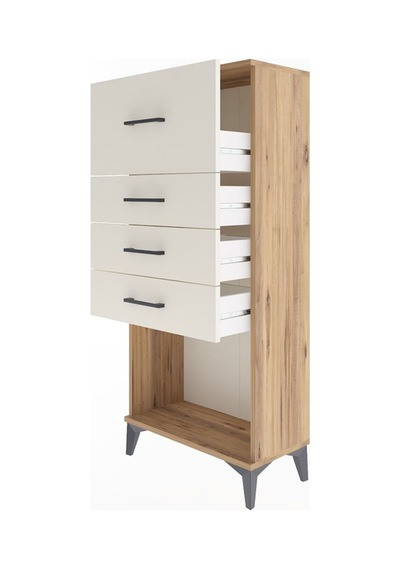 Arges Dolap 4 Çekmeceli 60x30x134 Çam-aytaşı Atlas Çam