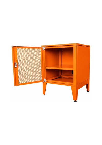 Ziglat 655 Serisi Kilitli Metal Home Office Dolabı%70 Perfore Kapaklı Turuncu 450x600x450 Mm