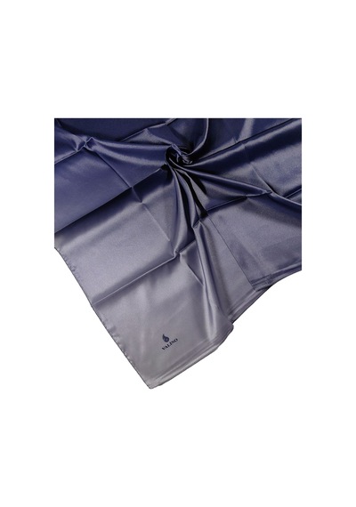 Mim Eşarp Mısırlı Eşarpları Degrade Kristal Sport Bulut Desenli Polyester Eşarp Koyu Lacivert - Vizon