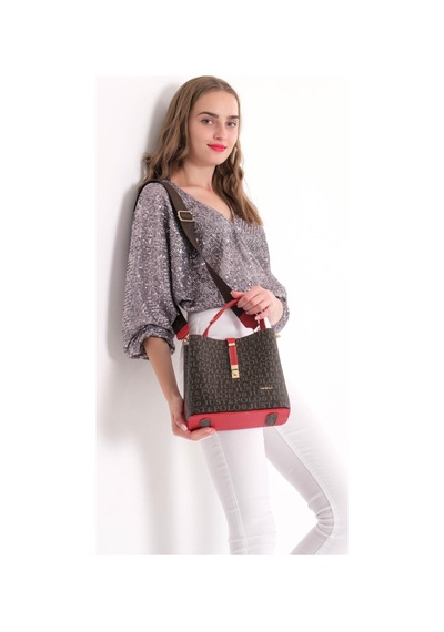 Just Polo Kadın Ters Kilit Çıtçıt Kapama Arkası Cepli El Çantası 2055mh Siyah 57249181