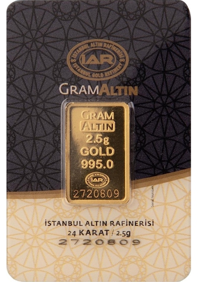 İAR 24 Ayar Külçe Altın 2.5 G