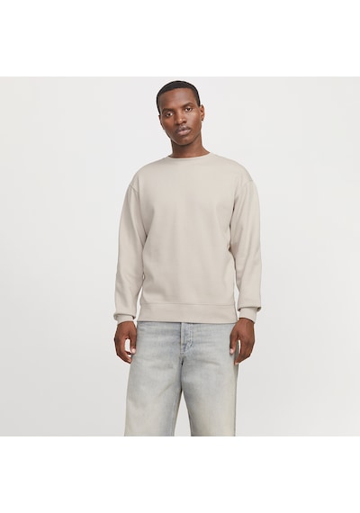 Jack & Jones Jack&jones Star Basic Erkek Bej Bisiklet Yaka Sweatshirt Bej