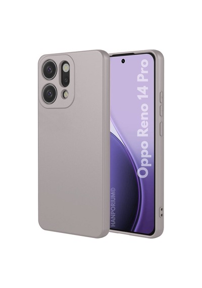 Oppo Reno 14 Pro Uyumlu Silikon Kılıf - Pastel Renk Tonu Kamera Korumalı Esnek Kapak - Gri