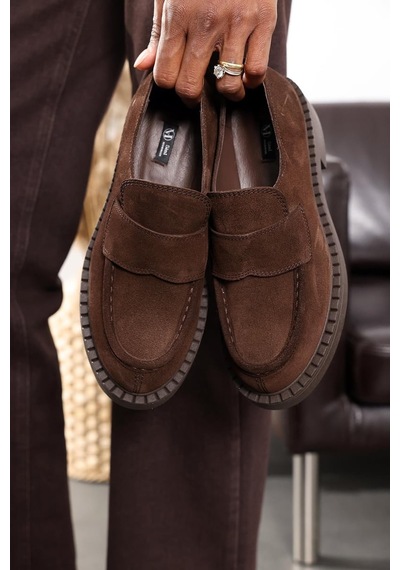 5in1Canpolat Kahverengi Klasik Loafer 20403