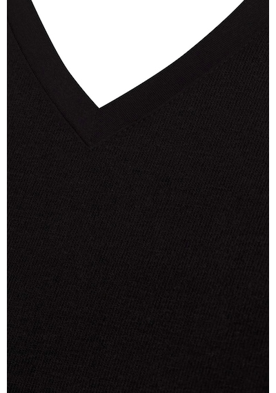 Star 206 Modal Yarım Kol V-yaka T-shirt Atlet Siyah