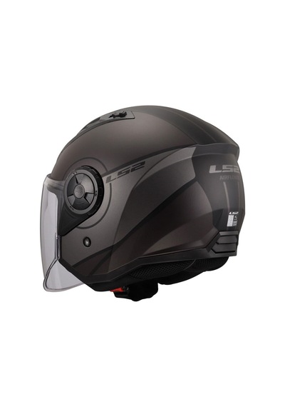 Ls2 Airflow 2 Açık Cover Mat Gri - Siyah Motosiklet Kaskı