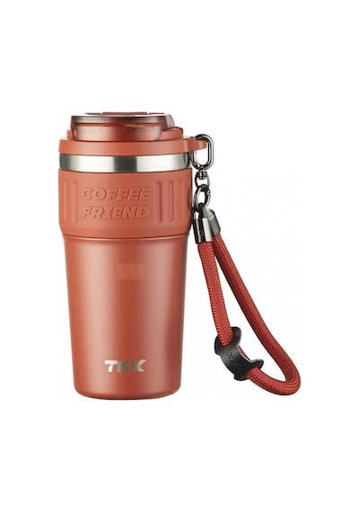 Tkk 630ml Pipetli/pipetsiz Kullanım Askılı Paslanmaz Çelik Termos Kahve Mug Matara Diğer