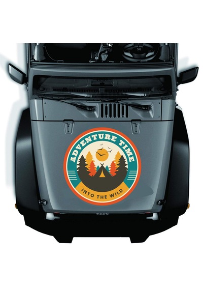 Adventure Time Sticker - 4x4 Kamp Vahşi Doğa Off Road Sticker -araba Oto Karavan Motosiklet Cam Sticker - 00117 10X10 Cm