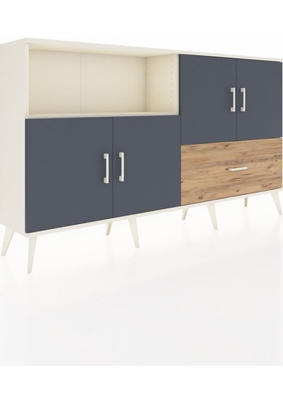 Arges Konsol 4 Raflı Tek Çekmeceli 4 Kapaklı 176x30x99 Aytaşı-ant Aytaşı-antrasit/çam Arges Konsol 4 Raflı Tek Çekmeceli 4 Kapaklı 176x30x99 Aytaşı-ant Aytaşı-antrasit/çam