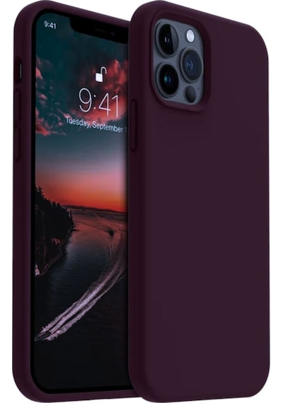 Apple Uyumlu iPhone 12 Pro Max  Silikon Kılıf - Pastel Renk Tonu Esnek Tam Koruma Kapak - Mor
