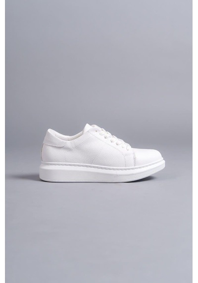 Aymood Slw151 Boost Bağcıklı Cilt Erkek Günlük Sneaker Ayakkabı Cbt - Beyaz