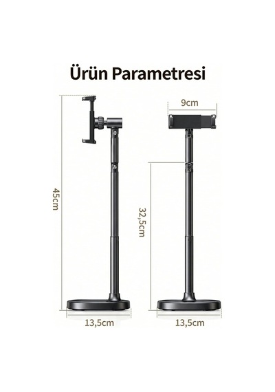 Jopree X66f Ayarlanabilir Telefon Standı 360 Döner, Canlı Yayın/çekim İçin Ergonomik Masaüstü Tutucu, Alüminyum Alaşımlı, Video & Sohbet Destekli, 75-115mm Telefonlar İçin Beyaz