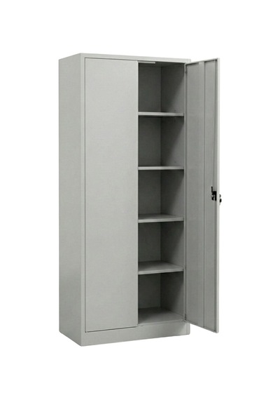 4 Gözlü 5 Bölmeli Dosya Dolabı 92x40x198 Gri
