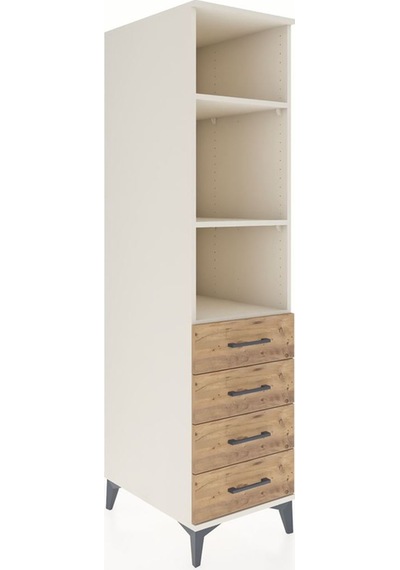 Kronos Dolap 3 Raflı 4 Çekmeceli 44x59x182 Aytaşı-çam Aytaşı