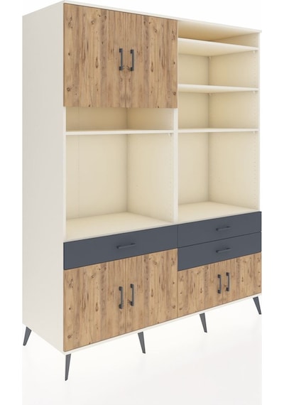 Kronos Gardrop 10 Raflı 3 Çekmeceli 8 Kapaklı 176x59x221 Aytaşı-çam/antrasit Çam/antrasit Kronos Gardrop 10 Raflı 3 Çekmeceli 8 Kapaklı 176x59x221 Aytaşı-çam/antrasit Çam/antrasit