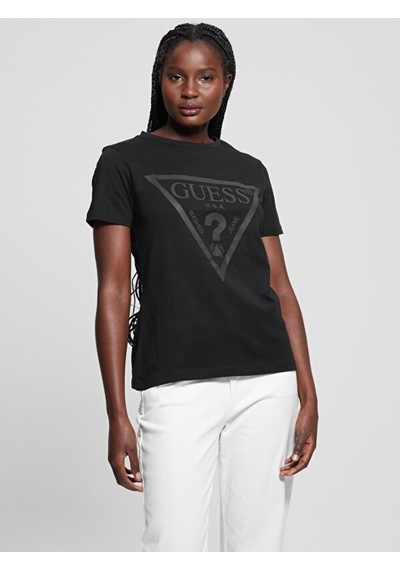 Guess Adele Cn Kadın Siyah T-shirt Siyah